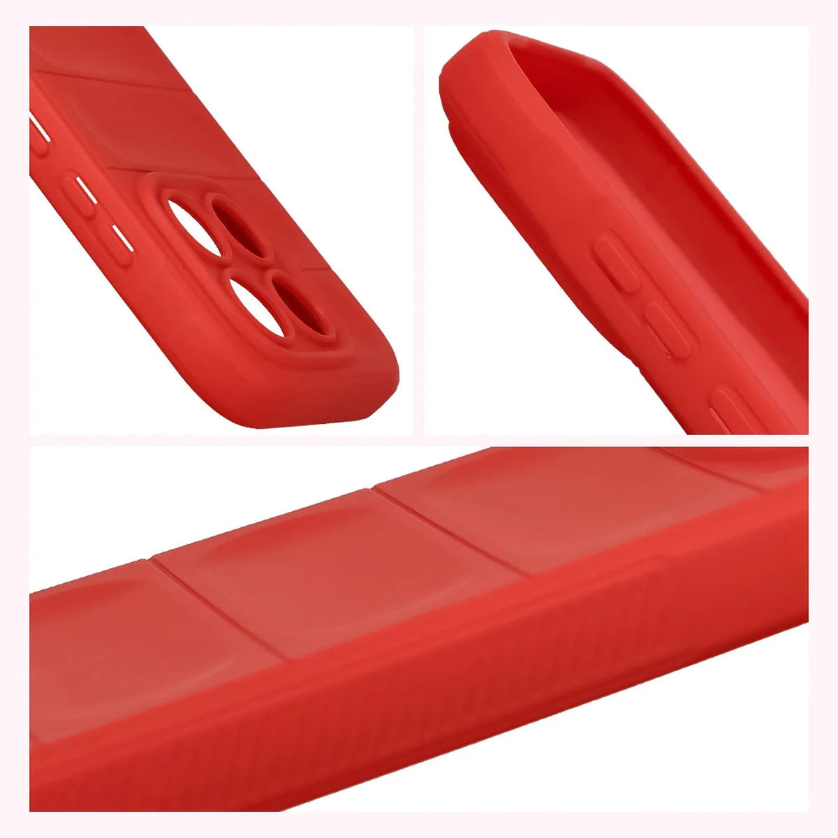 Robuste Handyhülle + gehärtetem Glas für Xiaomi 17, Bizon Tur Pack, Rot