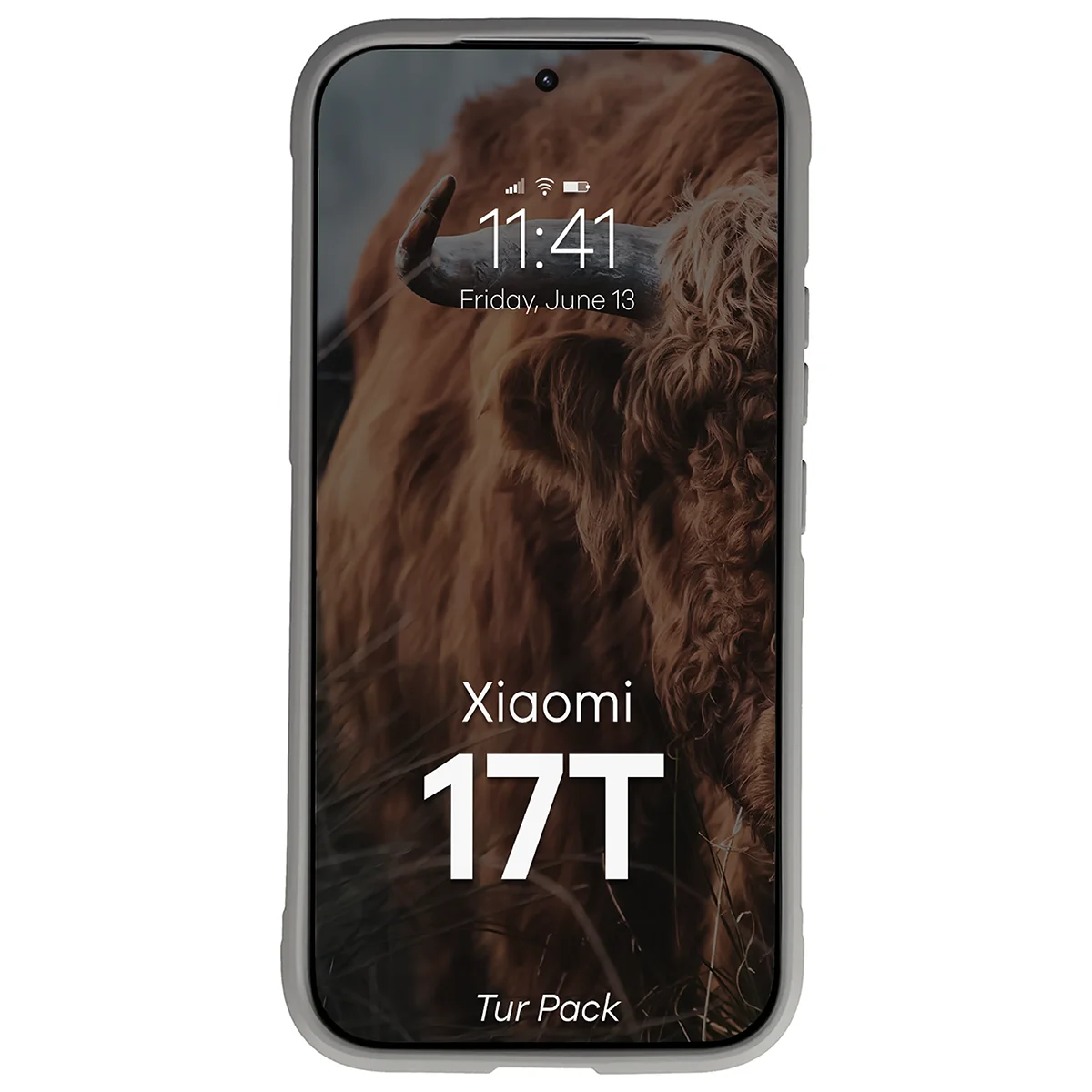 Robuste Handyhülle + gehärtetem Glas für Xiaomi 17T, Bizon Tur Pack, Hellgrau (6/10)