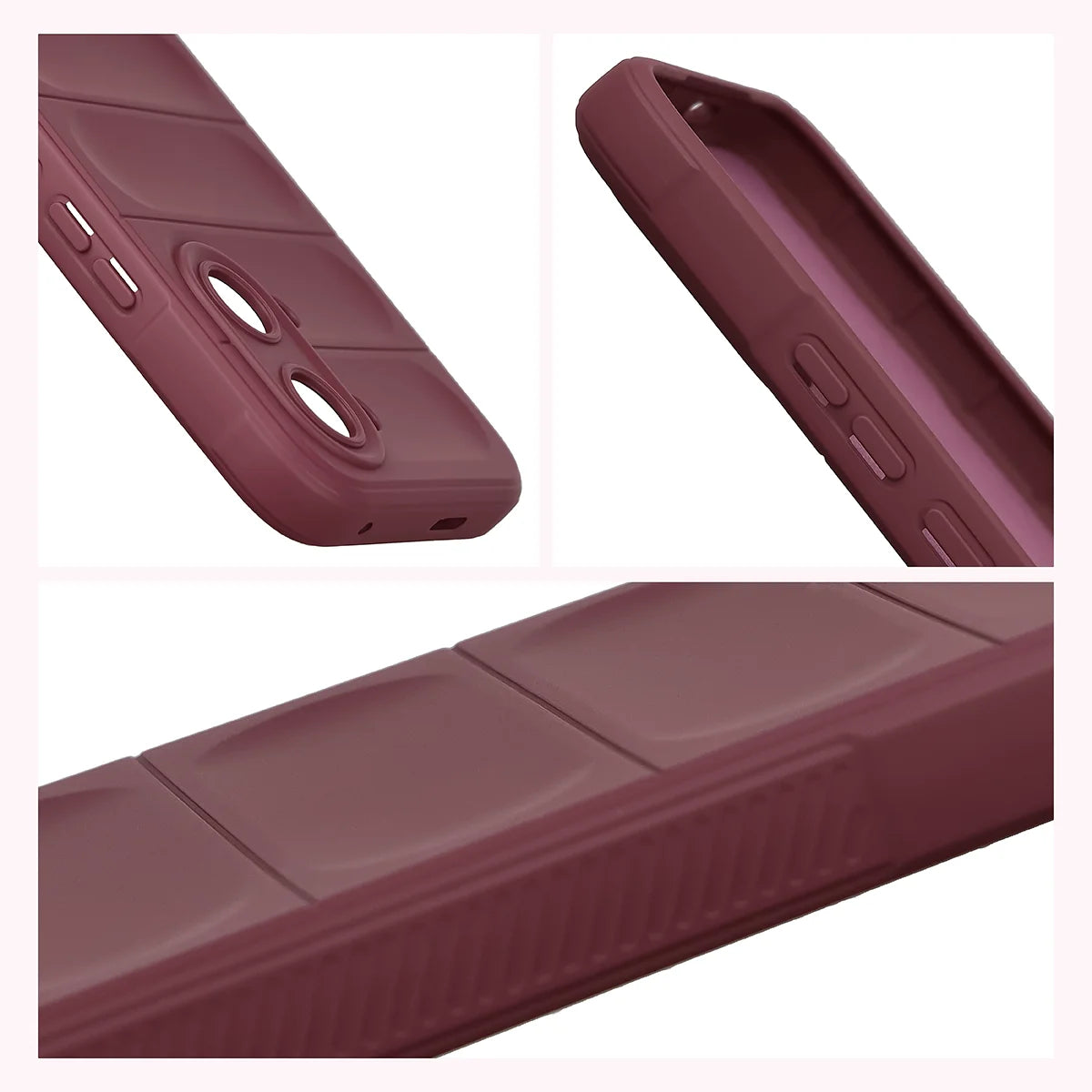 Robuste Handyhülle + gehärtetem Glas für Xiaomi POCO X8 Pro Max, Bizon Tur Pack, Burgunderrot