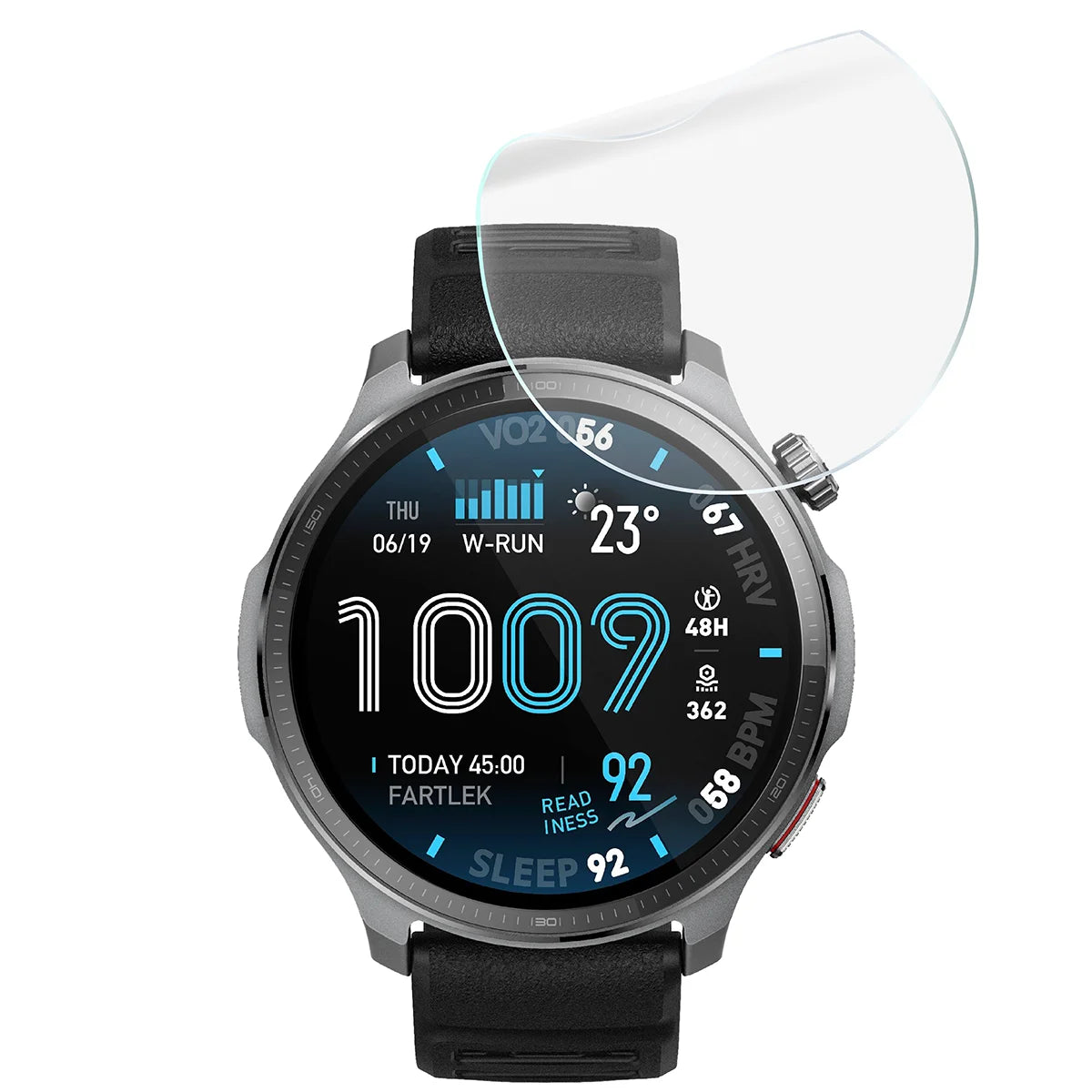 Schutzfolie für den Bildschirm für Amazfit Balance 2 XT, Bizon Watch HydroFlex, 3 Stück (5/5)