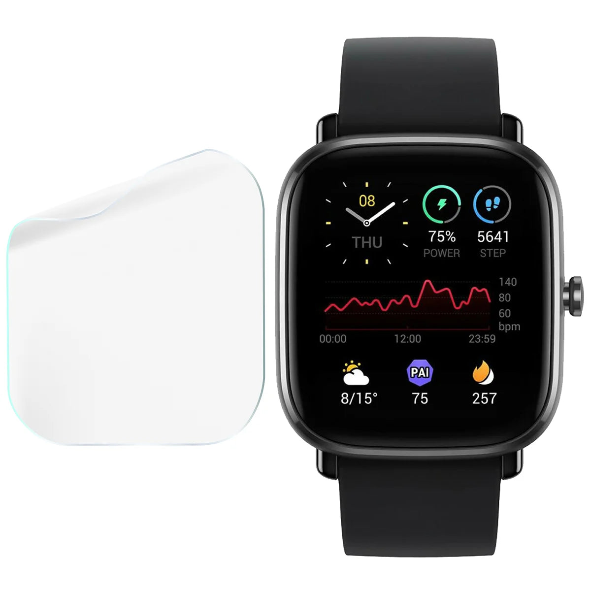 Schutzfolie für den Bildschirm für Amazfit GTS 2 Mini, Bizon Watch HydroFlex, 3 Stück
