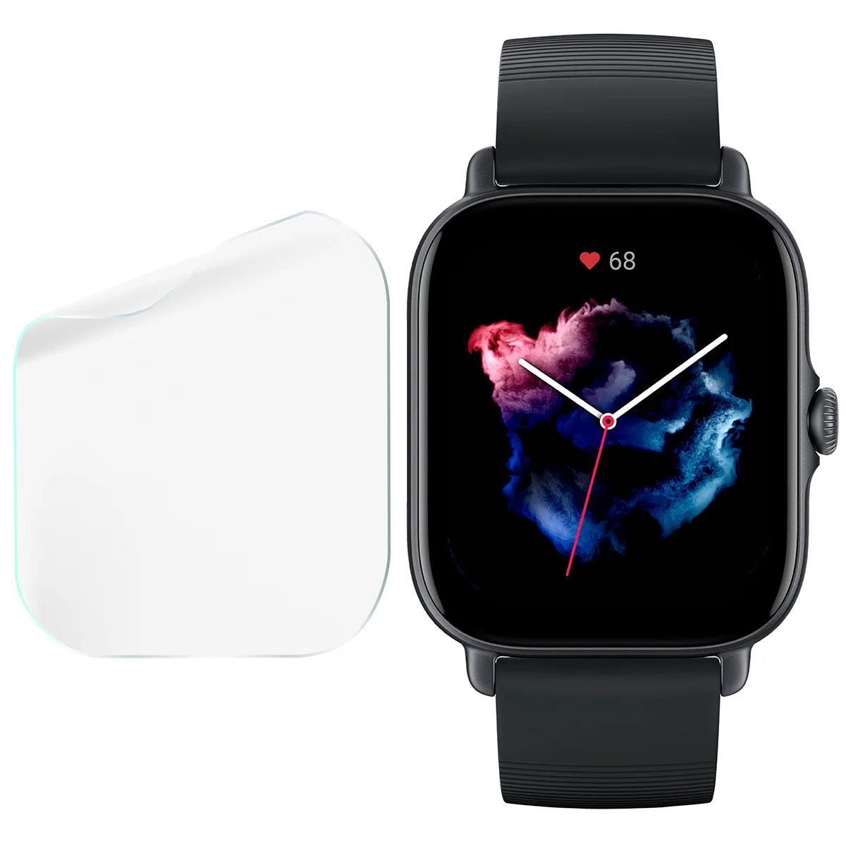 Schutzfolie für den Bildschirm für Amazfit GTS 3, Bizon Watch HydroFlex, 3 Stück