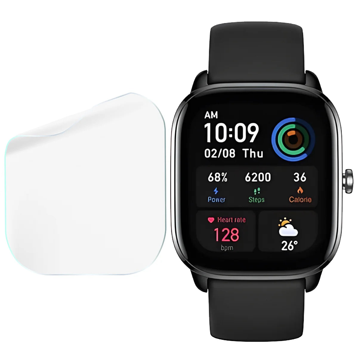 Schutzfolie für den Bildschirm für Amazfit GTS 4 Mini, Bizon Watch HydroFlex, 3 Stück