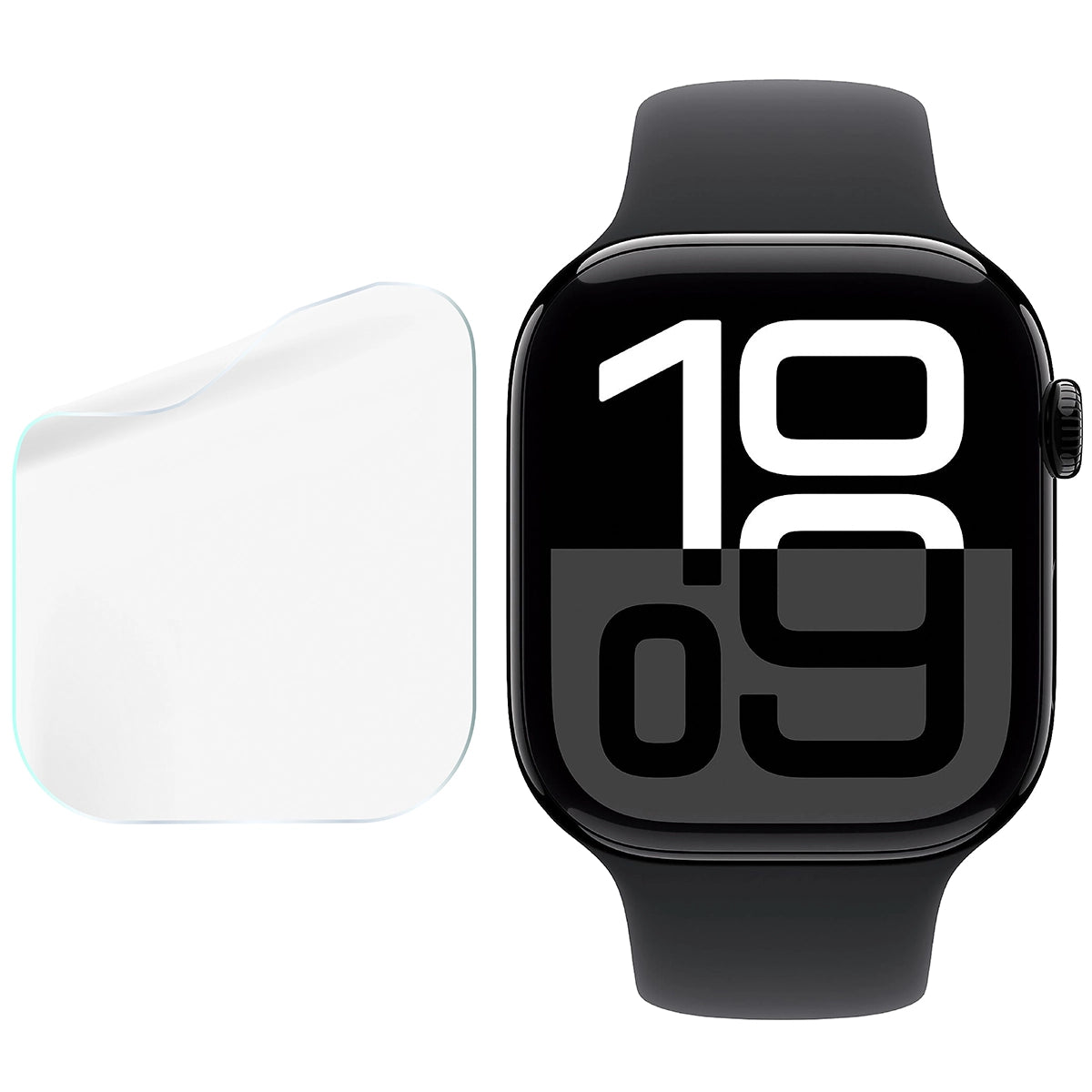 Schutzfolie für den Bildschirm für Apple Watch 11 / 10 42 mm, Bizon Watch HydroFlex, 3 Stück