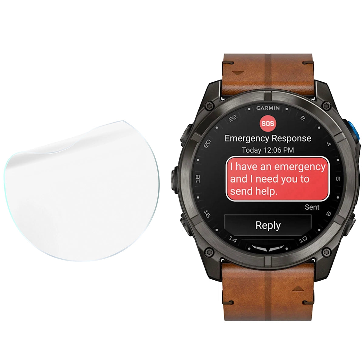 Schutzfolie für den Bildschirm für Garmin D2 Mach 2 Pro, Bizon Watch HydroFlex, 3 Stück