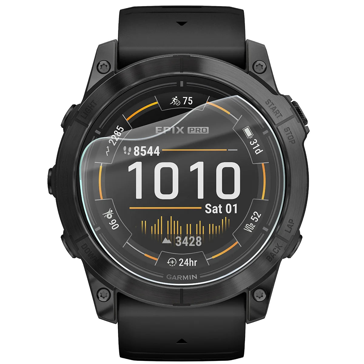 Schutzfolie für den Bildschirm für Garmin Epix Pro 2 gen. 51 mm, Bizon Watch HydroFlex, 3 Stück