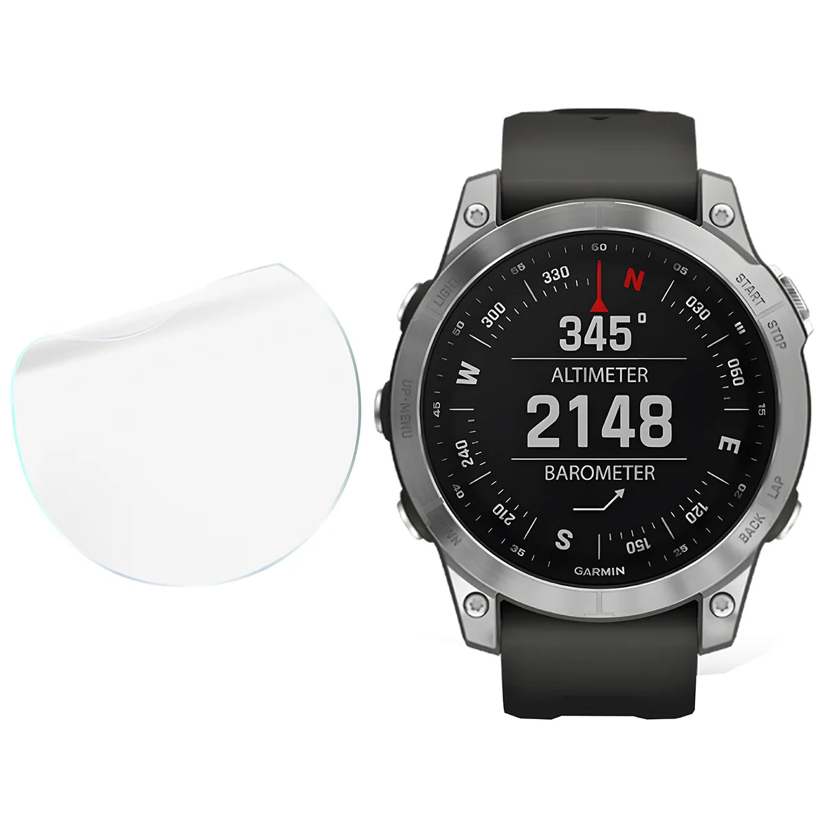 Schutzfolie für den Bildschirm für Garmin Fenix 7, Bizon Watch HydroFlex, 3 Stück
