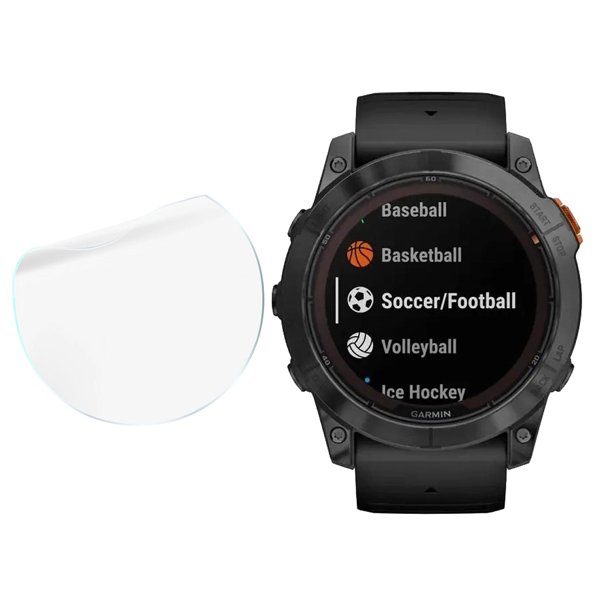 Schutzfolie für den Bildschirm für Garmin Fenix 7X Pro Solar 51 mm, Bizon Watch HydroFlex, 3 Stück