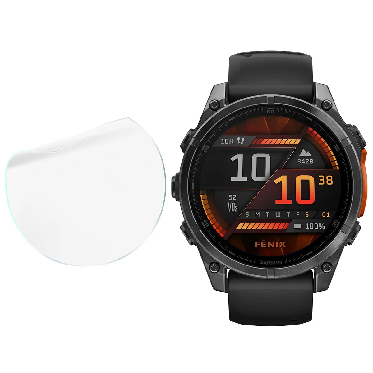 Schutzfolie für den Bildschirm für Garmin Fenix 8 AMOLED 47 mm, Bizon Watch HydroFlex, 3 Stück