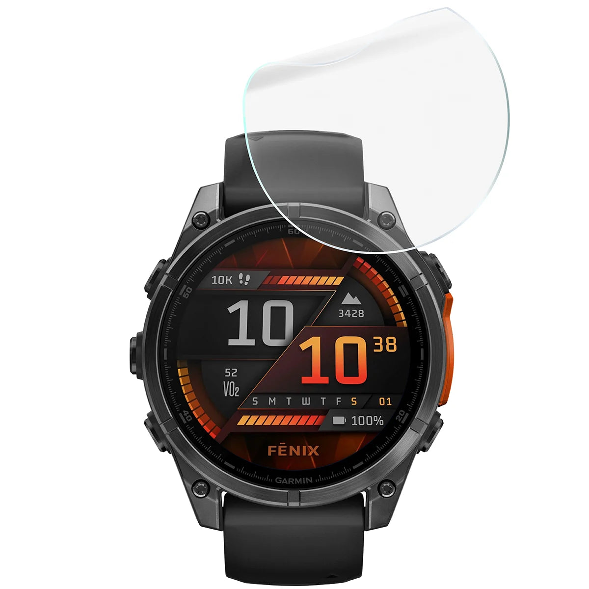 Schutzfolie für den Bildschirm für Garmin Fenix 8 AMOLED 47 mm, Bizon Watch HydroFlex, 3 Stück