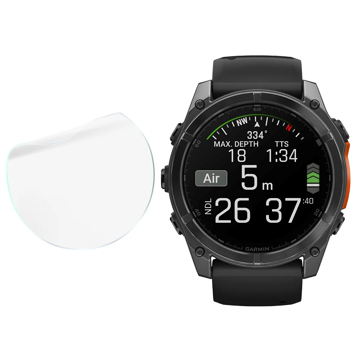Schutzfolie für den Bildschirm für Garmin Fenix 8 AMOLED 51 mm, Bizon Watch HydroFlex, 3 Stück