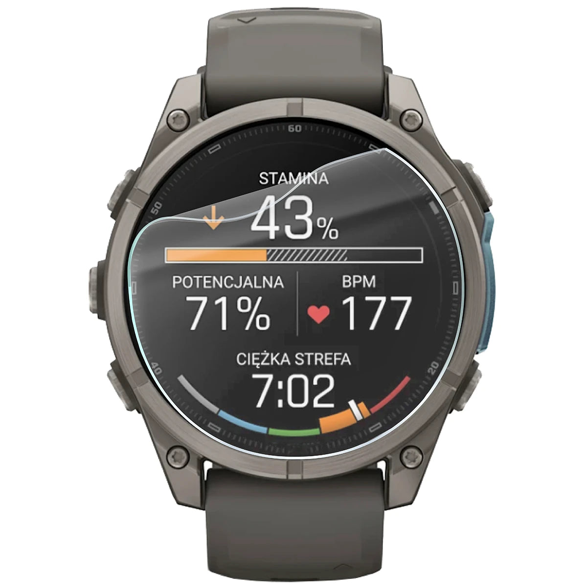 Schutzfolie für den Bildschirm für Garmin Fenix 9 (47 mm), Bizon Watch HydroFlex, 3 Stück (2/5)