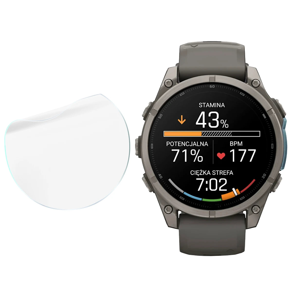 Schutzfolie für den Bildschirm für Garmin Fenix 9 (47 mm), Bizon Watch HydroFlex, 3 Stück (4/5)