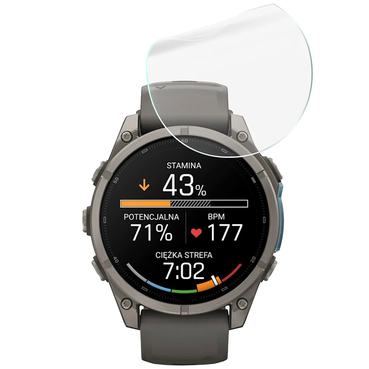 Schutzfolie für den Bildschirm für Garmin Fenix 9 (47 mm), Bizon Watch HydroFlex, 3 Stück (5/5)