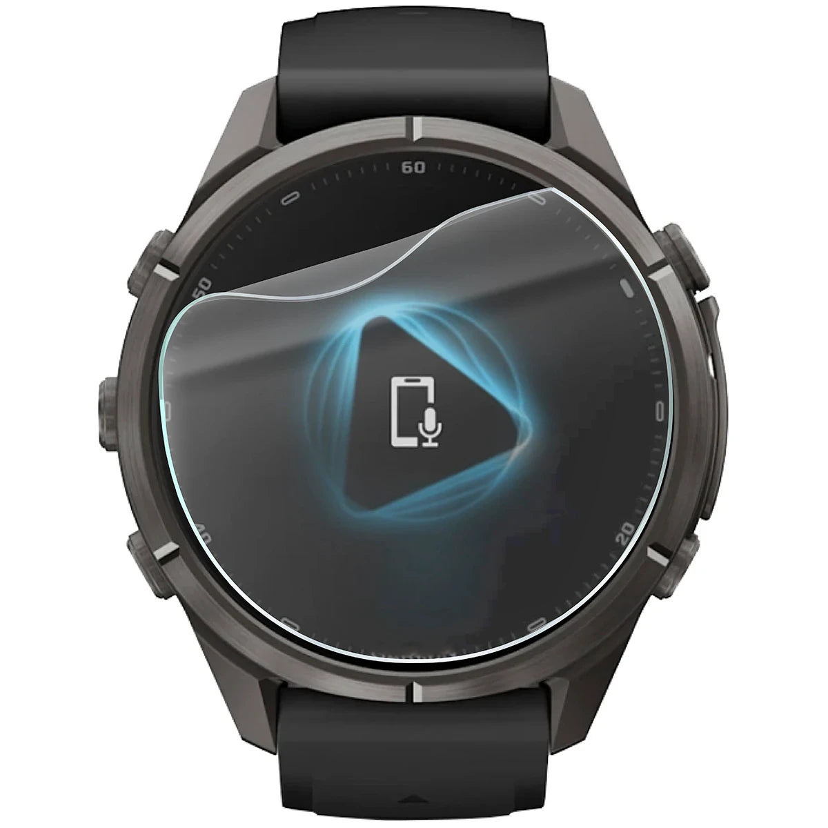 Schutzfolie für den Bildschirm für Garmin Fenix 9 Pro (43 mm), Bizon Watch HydroFlex, 3 Stück (2/5)