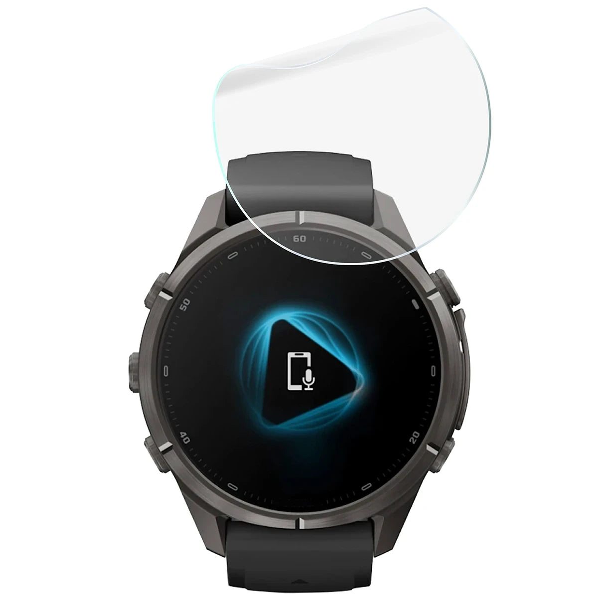 Schutzfolie für den Bildschirm für Garmin Fenix 9 Pro (43 mm), Bizon Watch HydroFlex, 3 Stück (5/5)