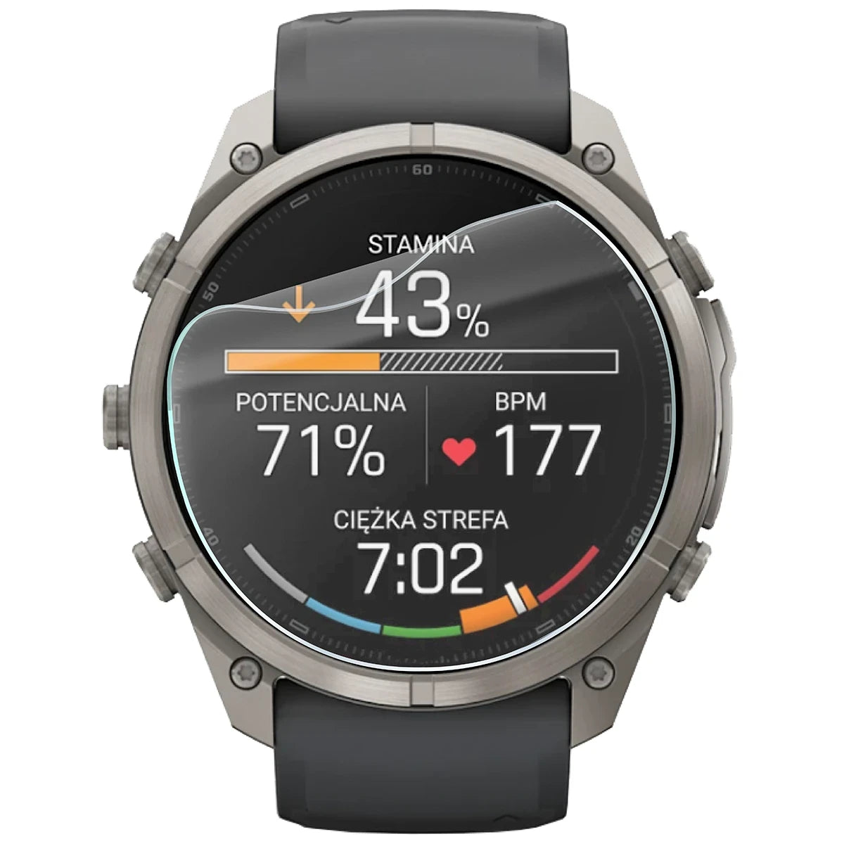 Schutzfolie für den Bildschirm für Garmin Fenix 9 Pro (51 mm), Bizon Watch HydroFlex, 3 Stück (2/5)