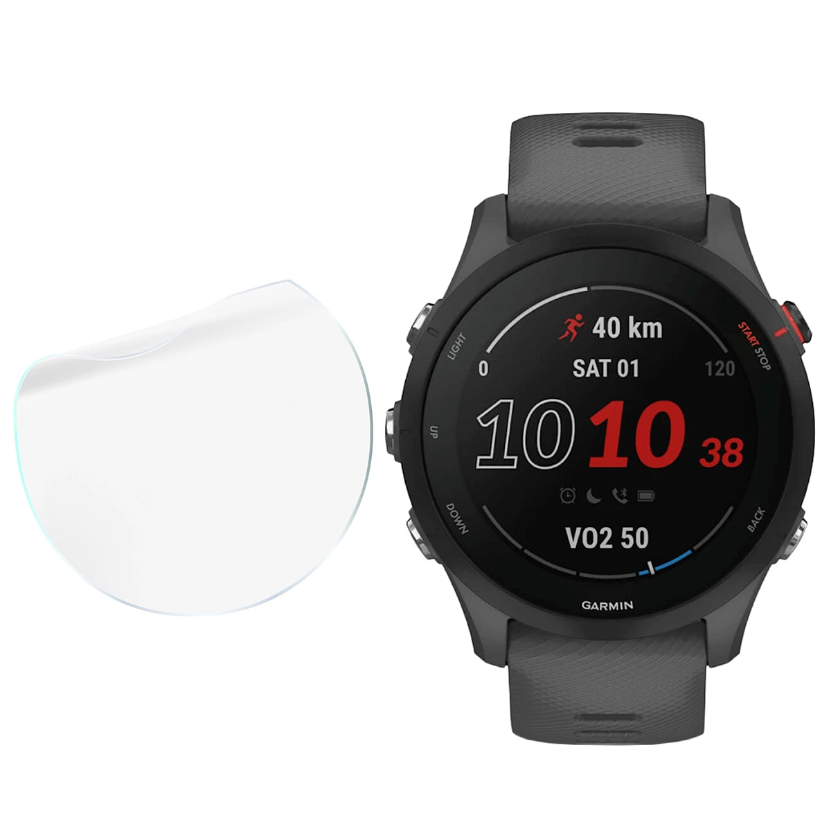 Schutzfolie für den Bildschirm für Garmin Forerunner 255, Bizon Watch HydroFlex, 3 Stück