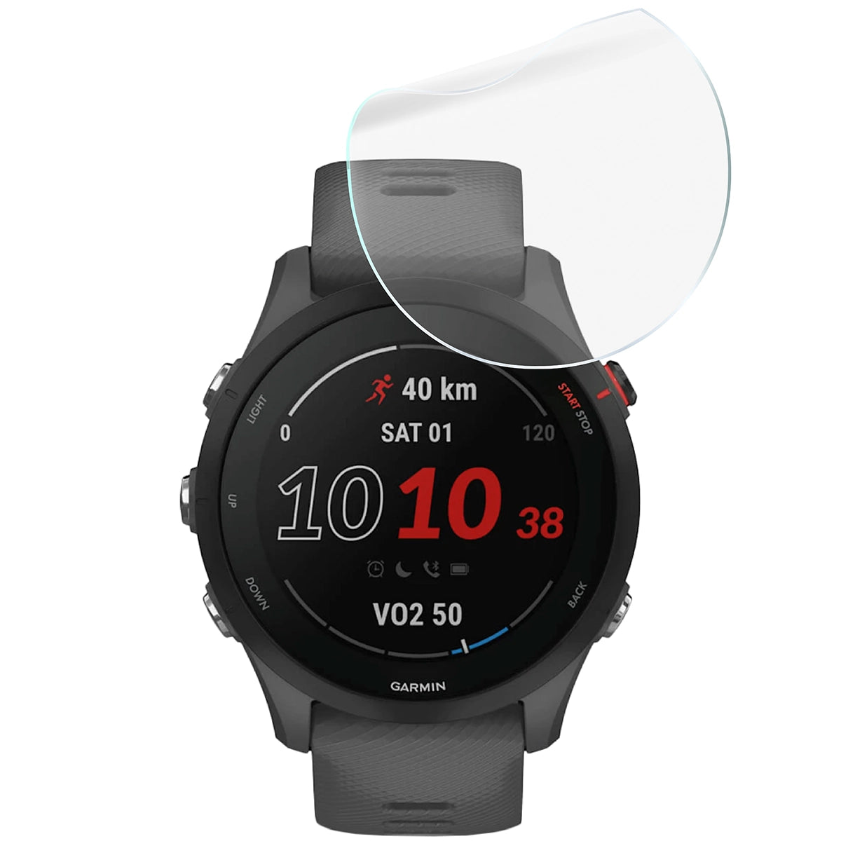 Schutzfolie für den Bildschirm für Garmin Forerunner 255, Bizon Watch HydroFlex, 3 Stück