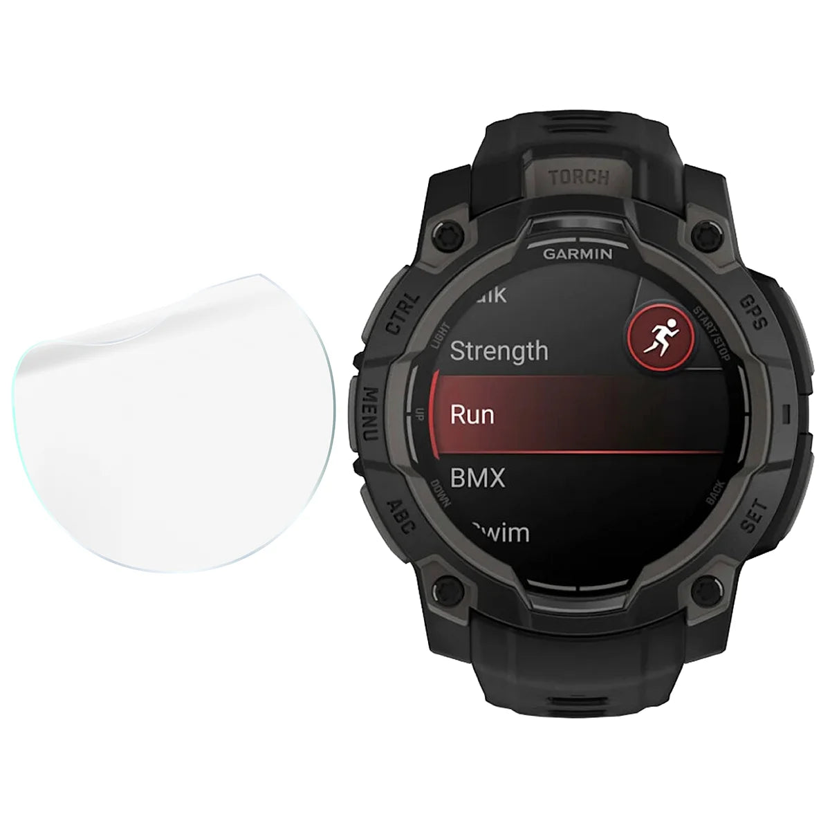 Schutzfolie für den Bildschirm für Garmin Instinct 3 45 mm AMOLED, Bizon Watch HydroFlex, 3 Stück