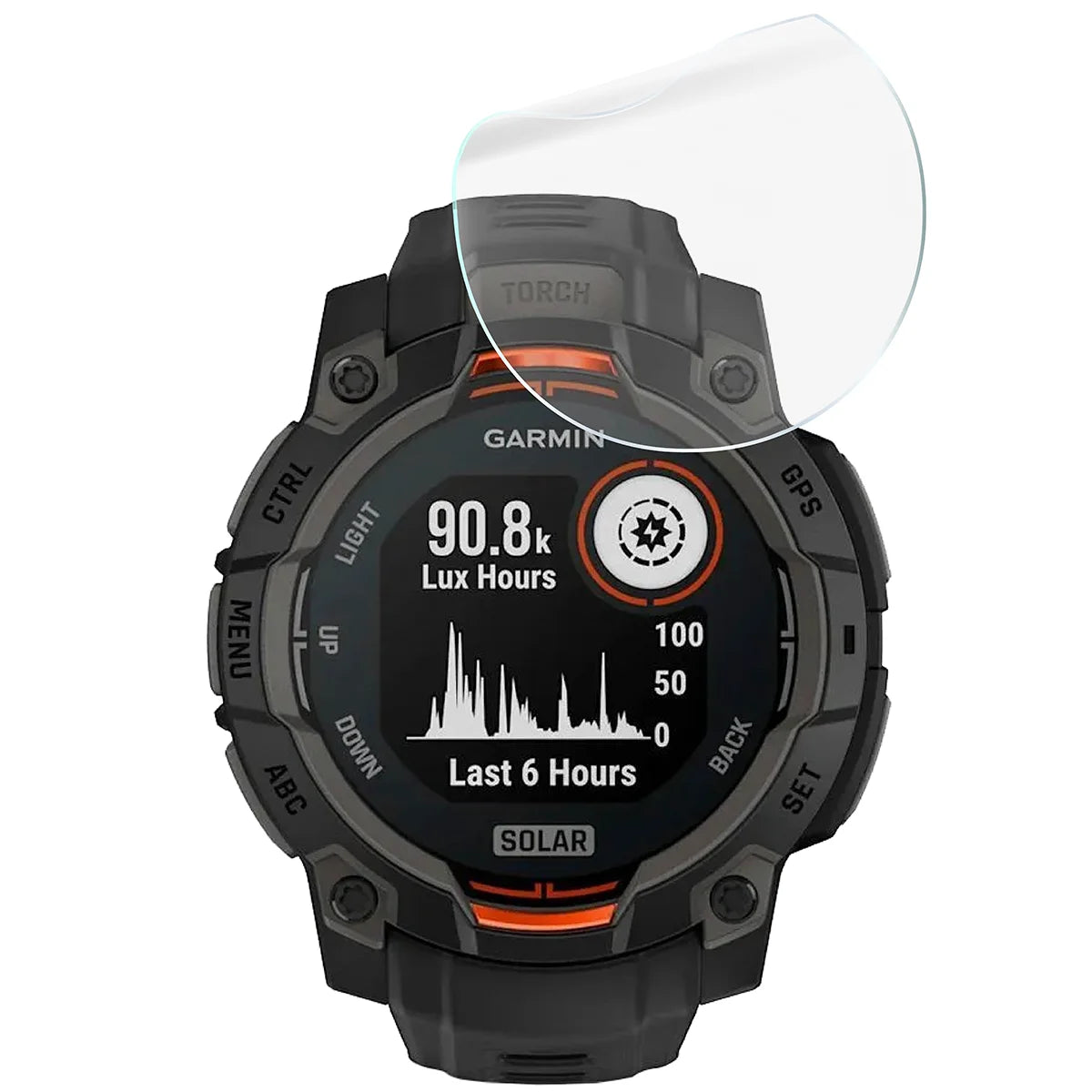Schutzfolie für den Bildschirm für Garmin Instinct 3 45 mm Solar, Bizon Watch HydroFlex, 3 Stück