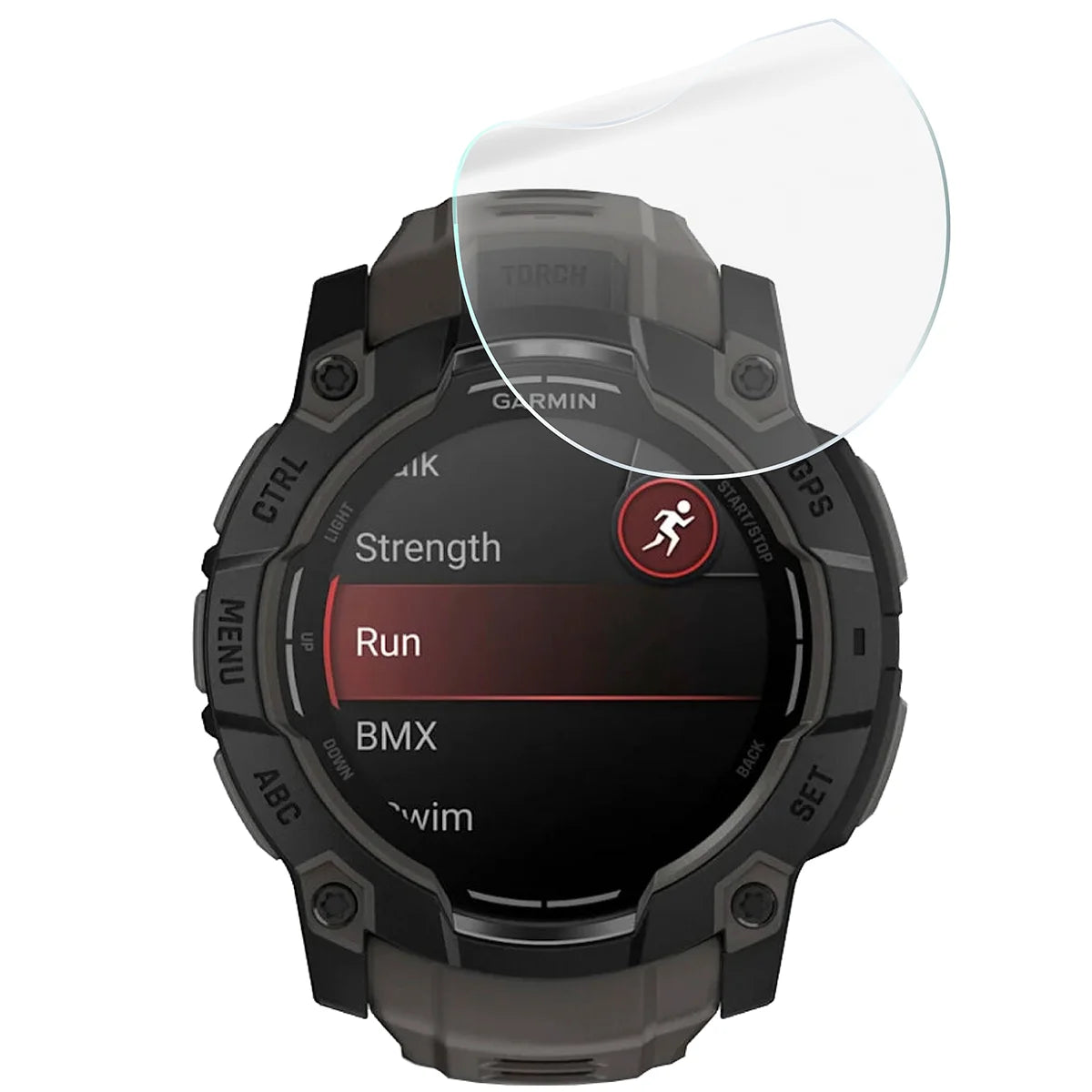 Schutzfolie für den Bildschirm für Garmin Instinct 3 50 mm AMOLED, Bizon Watch HydroFlex, 3 Stück