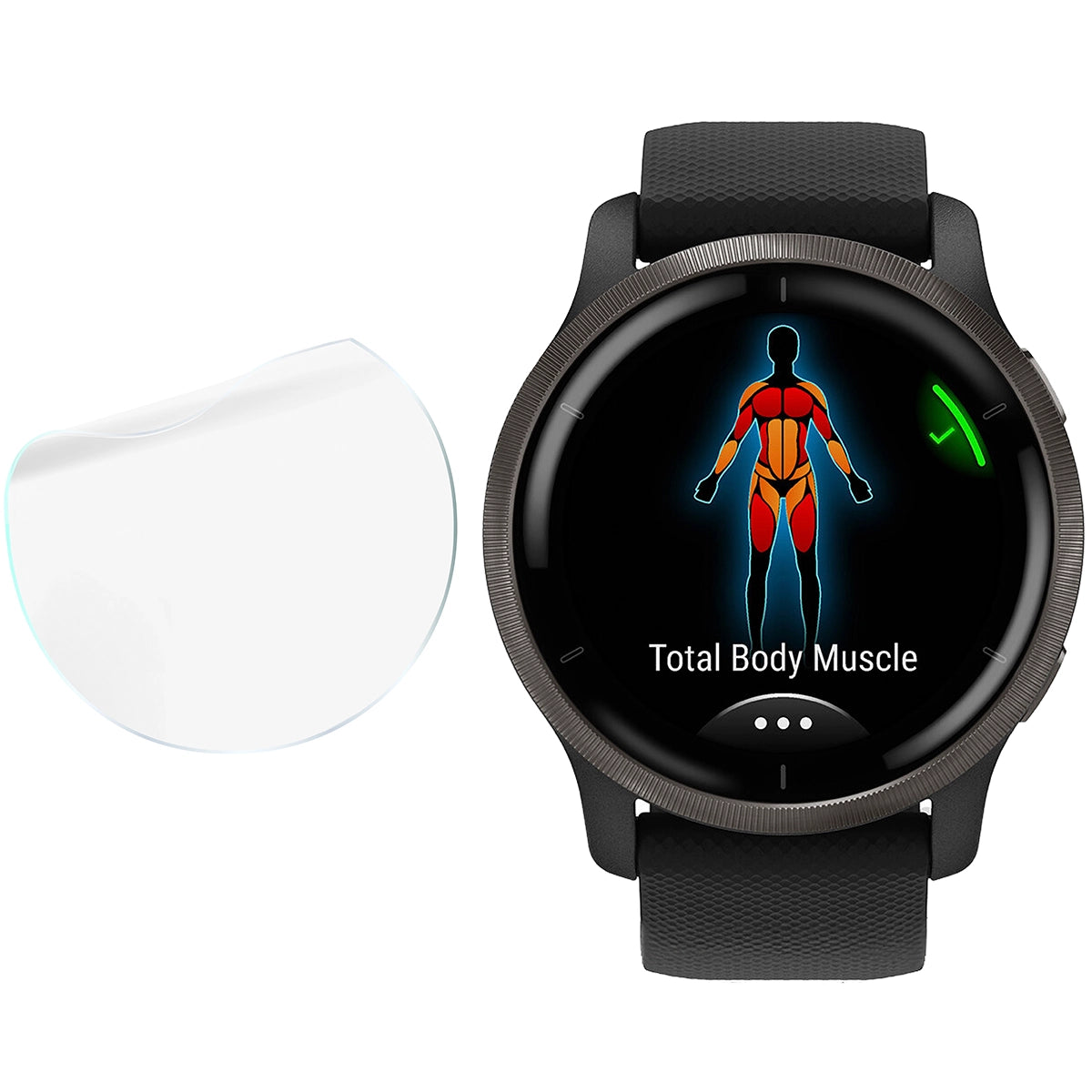 Schutzfolie für den Bildschirm für Garmin Venu 2, Bizon Watch HydroFlex, 3 Stück