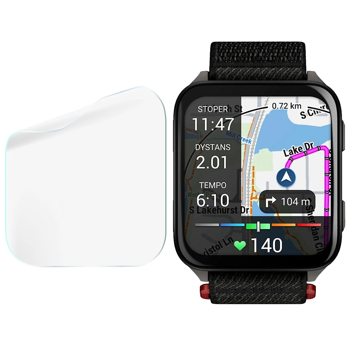Schutzfolie für den Bildschirm für Garmin Venu X1, Bizon Watch HydroFlex, 3 Stück