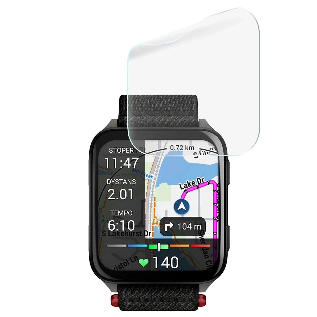Schutzfolie für den Bildschirm für Garmin Venu X1, Bizon Watch HydroFlex, 3 Stück