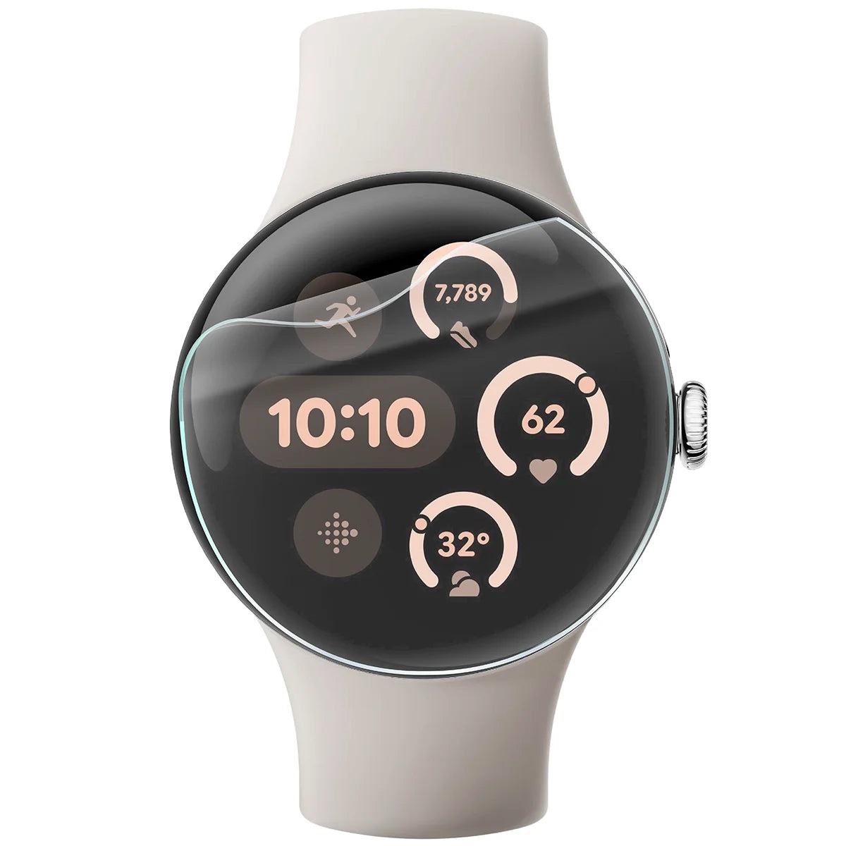 Schutzfolie für den Bildschirm für Google Pixel Watch 3 41 mm, Bizon Watch HydroFlex, 3 Stück