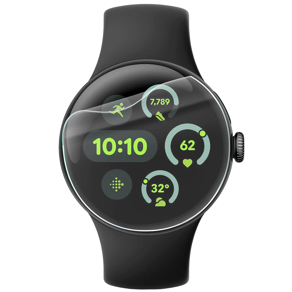 Schutzfolie für den Bildschirm für Google Pixel Watch 3 45 mm, Bizon Watch HydroFlex, 3 Stück