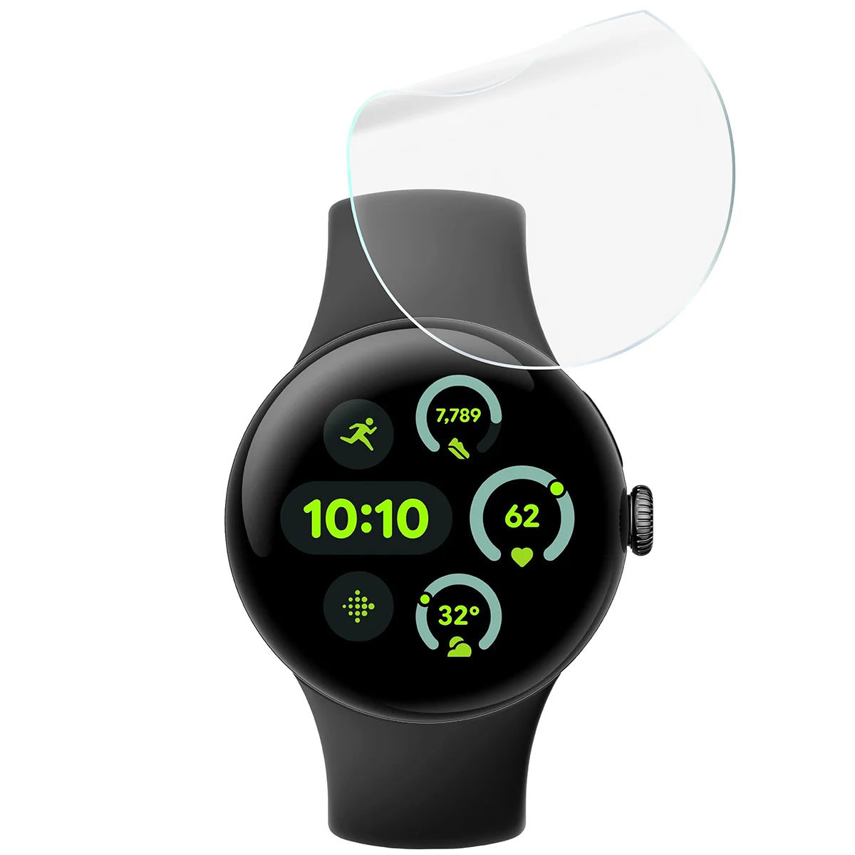 Schutzfolie für den Bildschirm für Google Pixel Watch 3 45 mm, Bizon Watch HydroFlex, 3 Stück