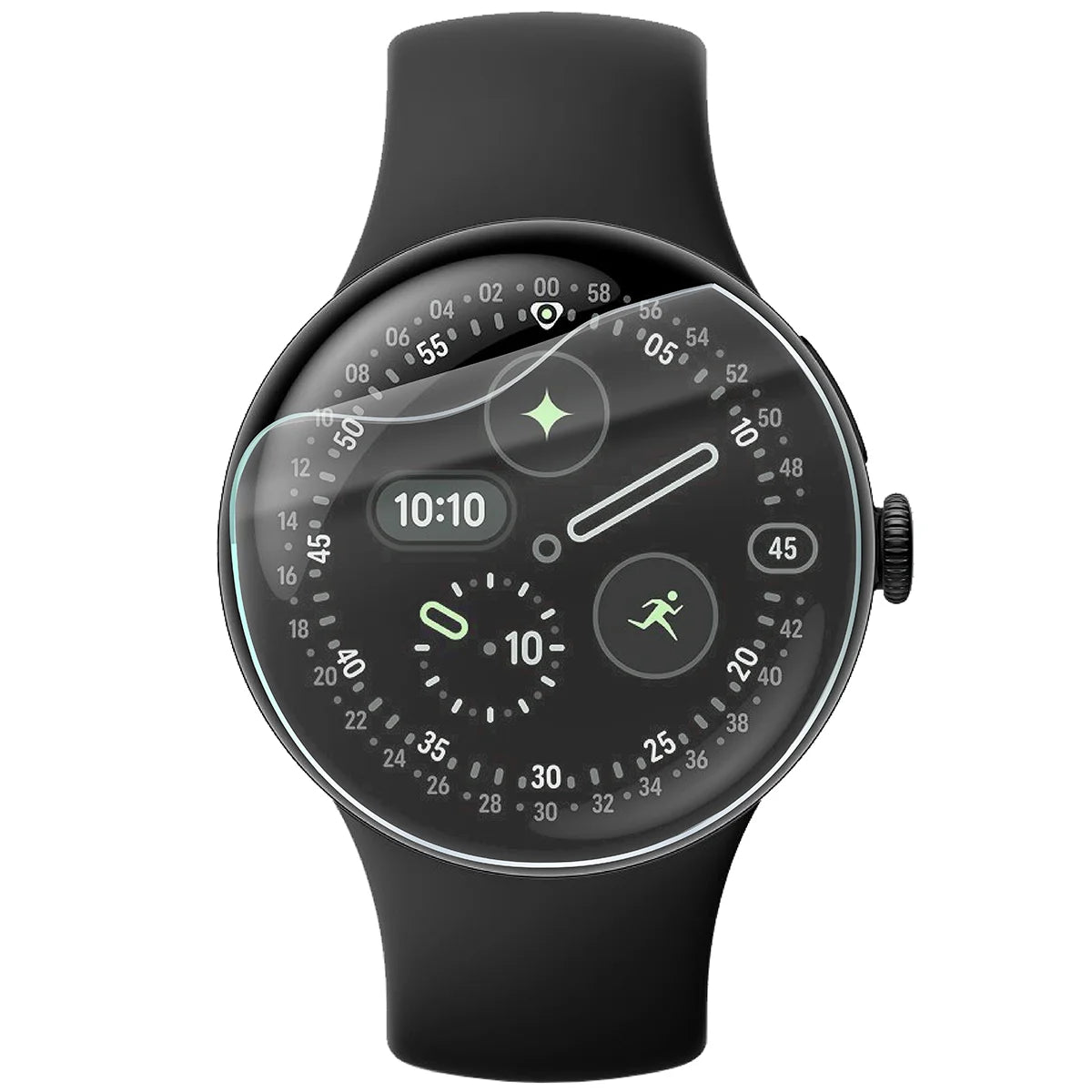Schutzfolie für den Bildschirm für Google Pixel Watch 4 41 mm, Bizon Watch HydroFlex, 3 Stück