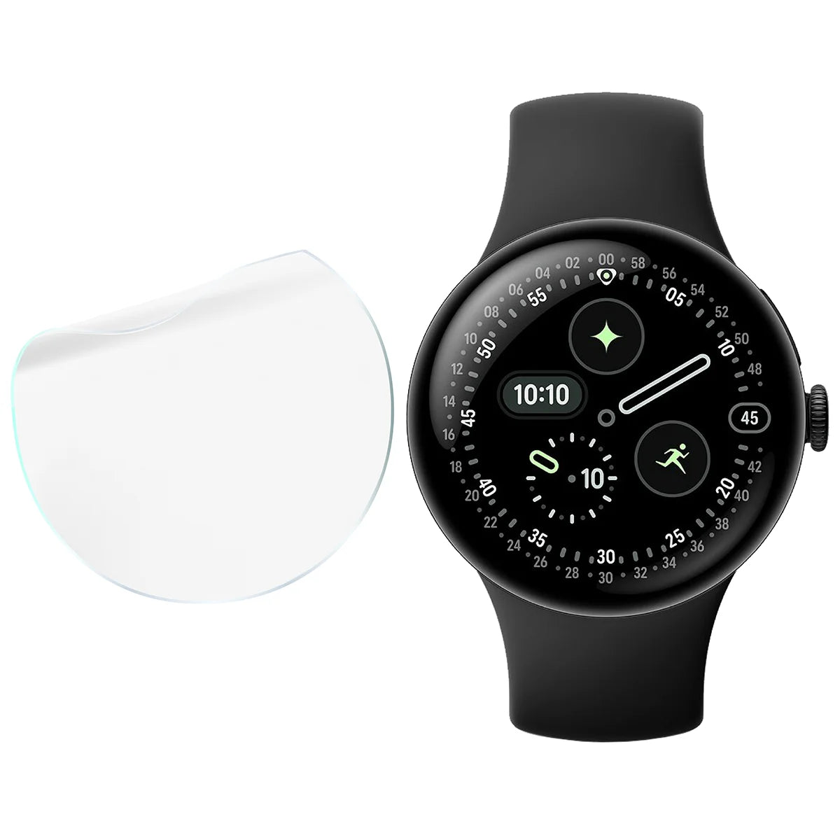 Schutzfolie für den Bildschirm für Google Pixel Watch 4 41 mm, Bizon Watch HydroFlex, 3 Stück