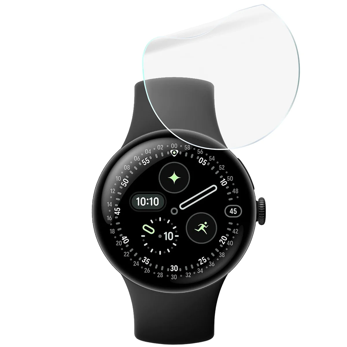 Schutzfolie für den Bildschirm für Google Pixel Watch 4 41 mm, Bizon Watch HydroFlex, 3 Stück
