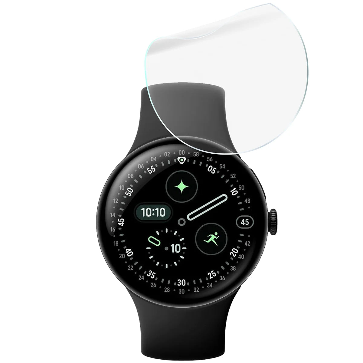 Schutzfolie für den Bildschirm für Google Pixel Watch 4 45 mm, Bizon Watch HydroFlex, 3 Stück