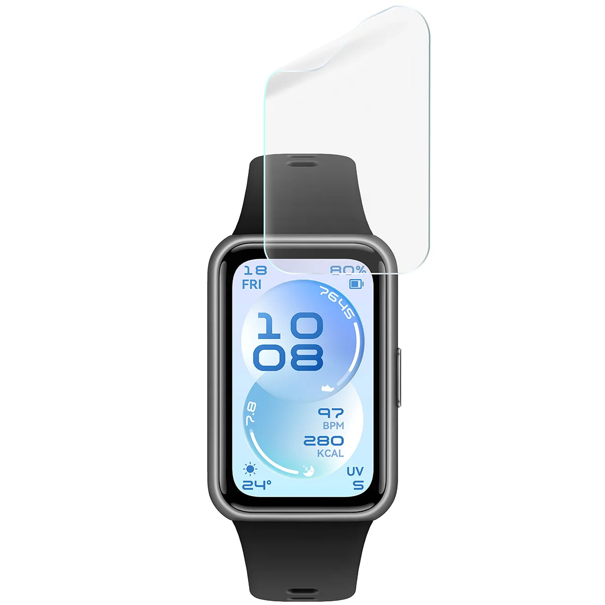 Schutzfolie für den Bildschirm für Huawei Band 11, Bizon Watch HydroFlex, 3 Stück