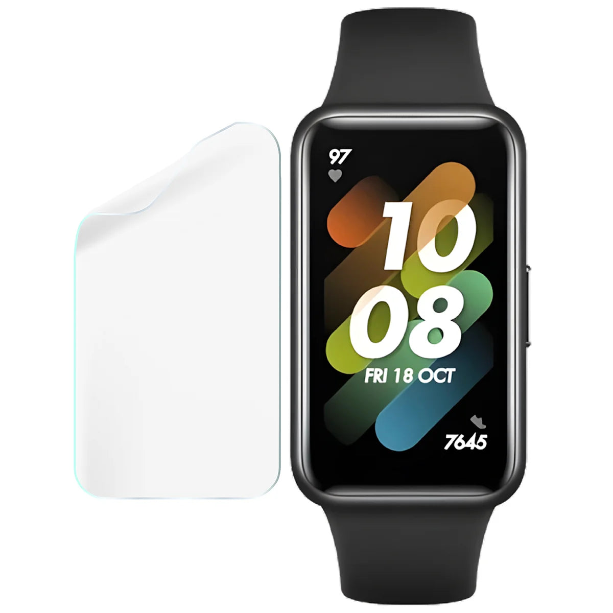 Schutzfolie für den Bildschirm für Huawei Band 7, Bizon Watch HydroFlex, 3 Stück