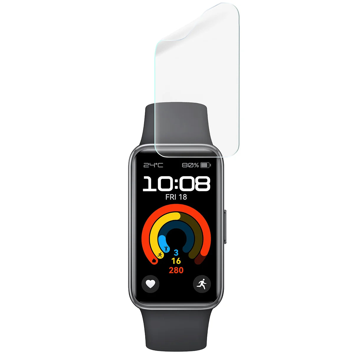 Schutzfolie für den Bildschirm für Huawei Band 9, Bizon Watch HydroFlex, 3 Stück