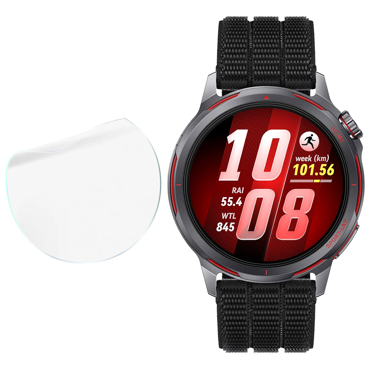 Schutzfolie für den Bildschirm für Huawei Watch GT Runner 2, Bizon Watch HydroFlex, 3 Stück