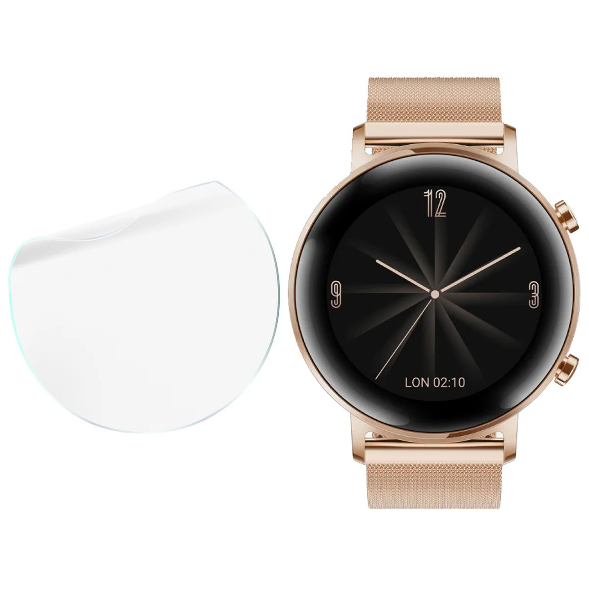 Schutzfolie für den Bildschirm für Huawei Watch GT 2 42 mm, Bizon Watch HydroFlex, 3 Stück