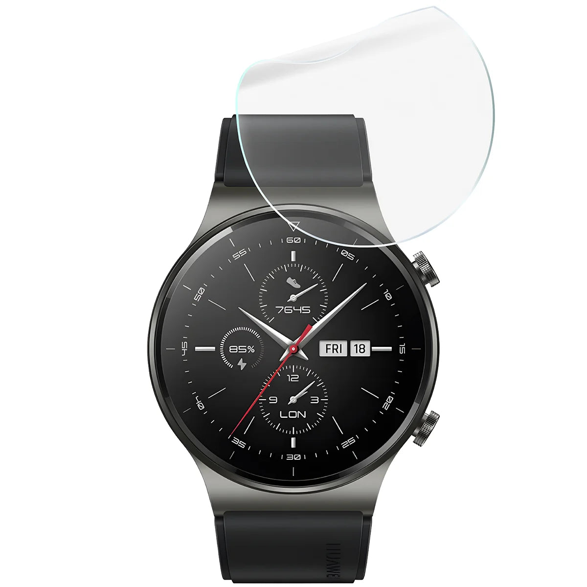Schutzfolie für den Bildschirm für Huawei Watch GT 2 Pro, Bizon Watch HydroFlex, 3 Stück