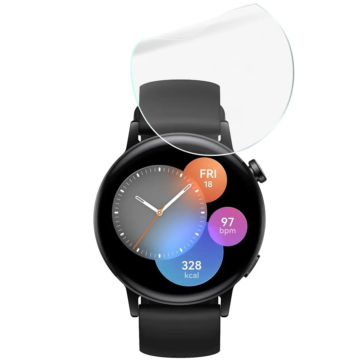 Schutzfolie für den Bildschirm für Huawei Watch GT 3 42 mm Active, Bizon Watch HydroFlex, 3 Stück