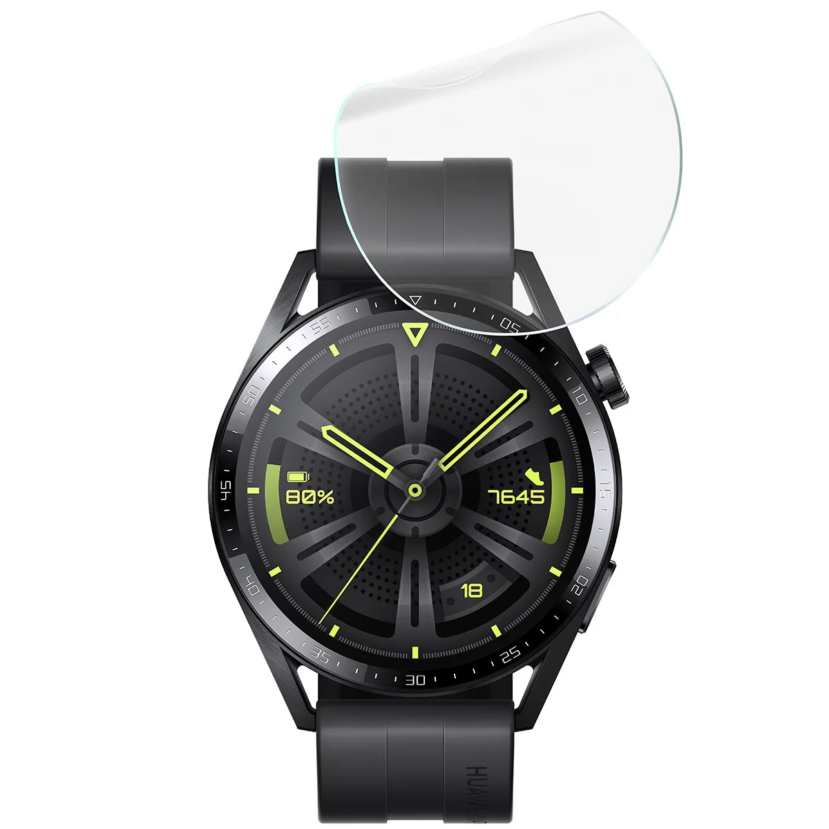 Schutzfolie für den Bildschirm für Huawei Watch GT 3 46 mm Active, Bizon Watch HydroFlex, 3 Stück