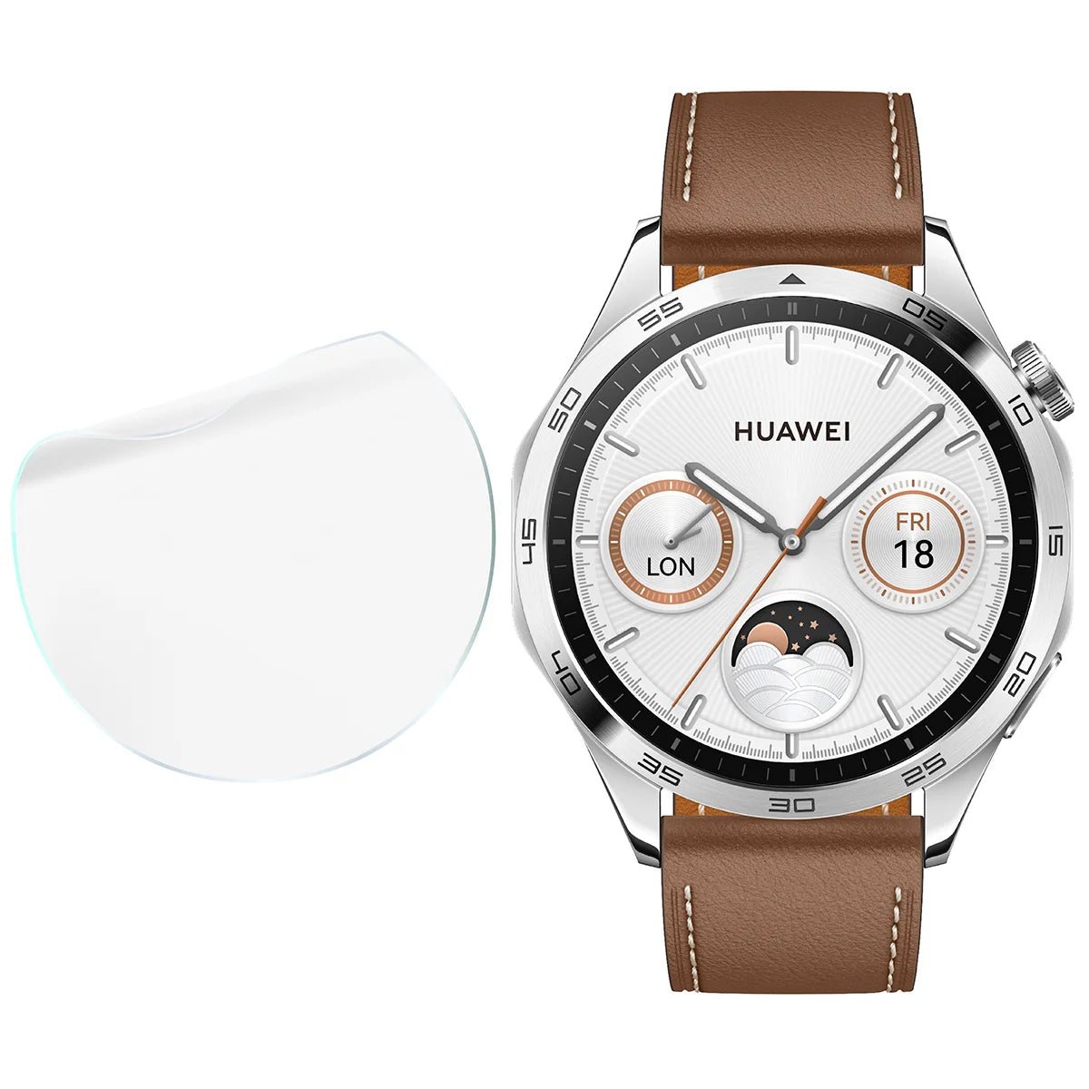 Schutzfolie für den Bildschirm für Huawei Watch GT 4 46 mm, Bizon Watch HydroFlex, 3 Stück