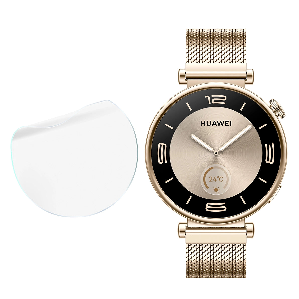 Schutzfolie für den Bildschirm für Huawei Watch GT 4 41 mm Elegant, Bizon Watch HydroFlex, 3 Stück