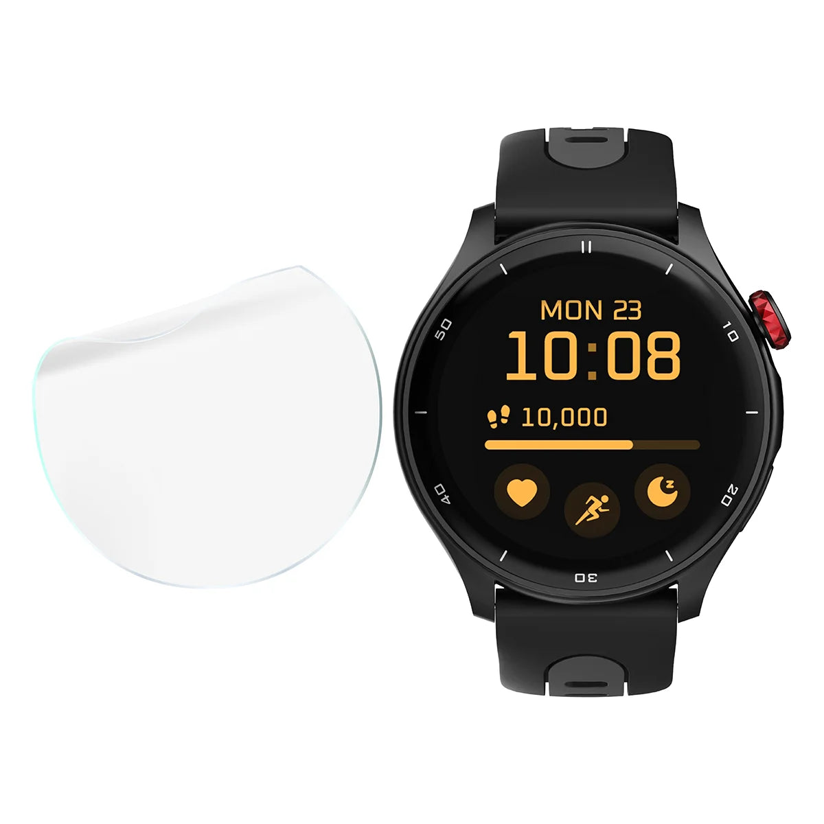 Schutzfolie für den Bildschirm für myPhone Watch Adventure, Bizon Watch HydroFlex, 3 Stück (4/5)