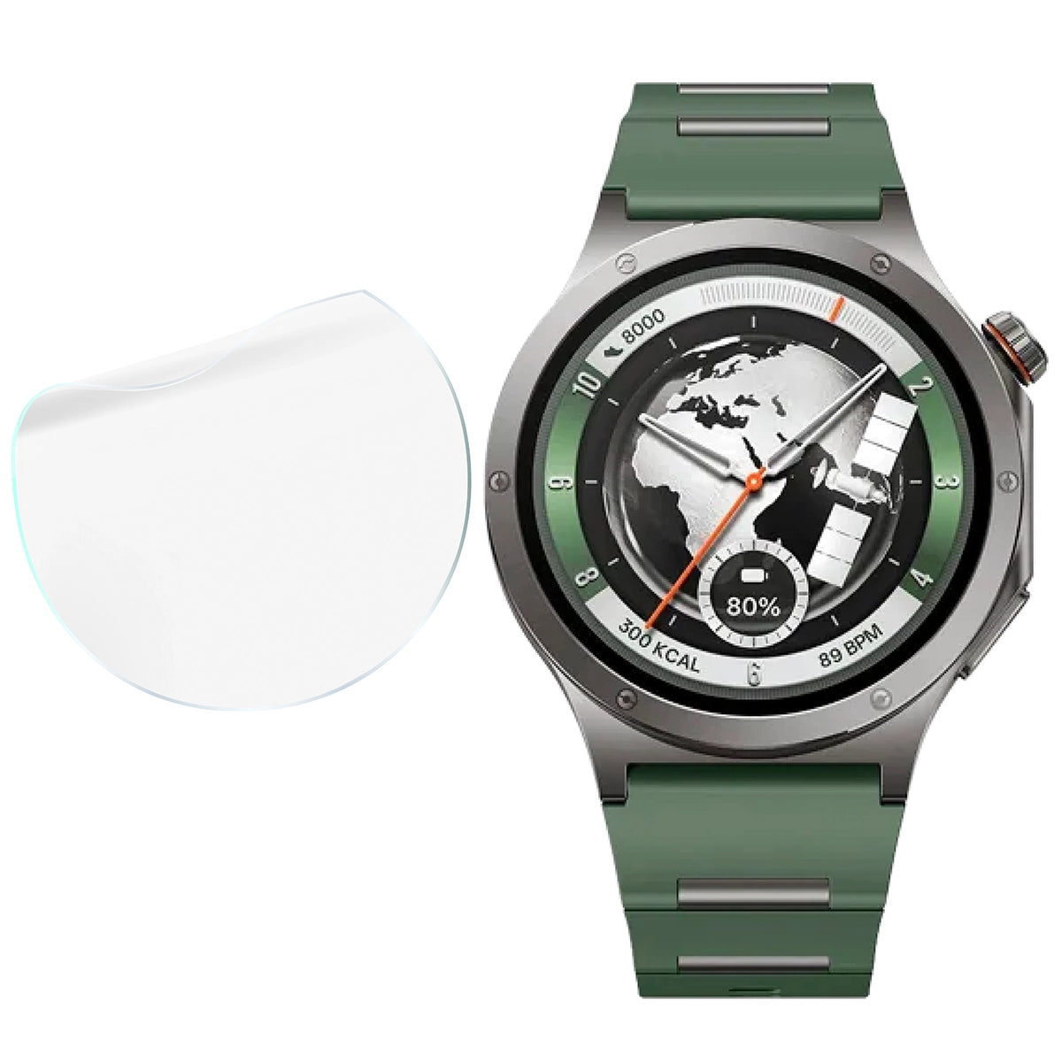 Schutzfolie für den Bildschirm für OnePlus Watch 4, Bizon Watch HydroFlex, 3 Stück