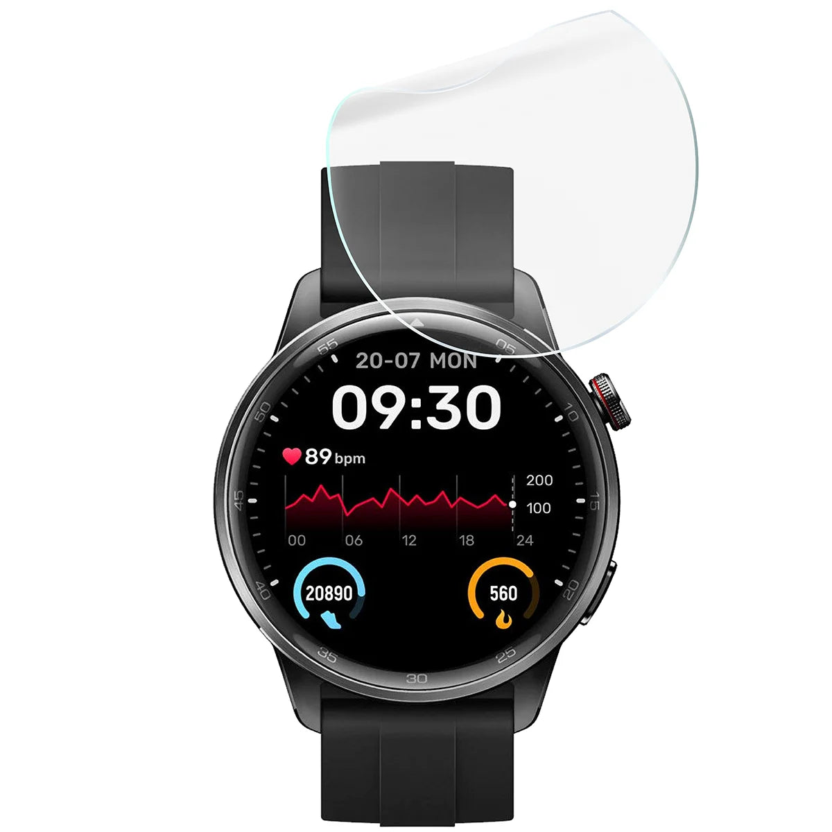 Schutzfolie für den Bildschirm für Realme Watch S2, Bizon Watch HydroFlex, 3 Stück