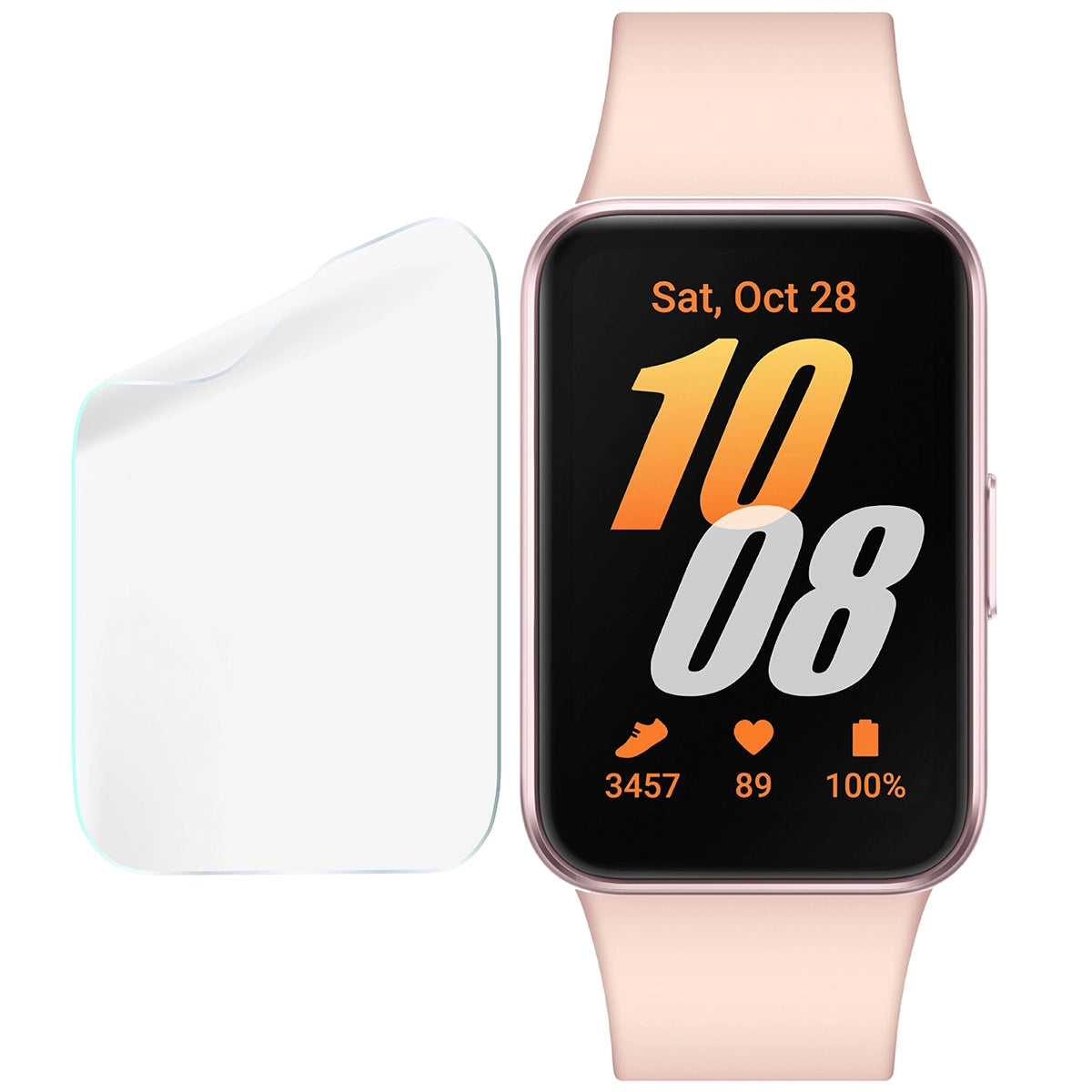 Schutzfolie für den Bildschirm für Galaxy Fit 3, Bizon Watch HydroFlex, 3 Stück